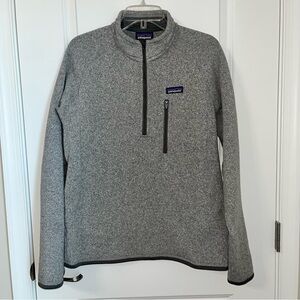 Patagonia Classic Heathered Gray Pullover Quarter-Zip Fleece Pullover Size Med